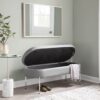 Chloe - Contemporary / Glam Storage Bench - Chrome / Gray - Image 9
