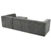 Modular Combination Living Room Sofa Set, Modern Minimalist Sofa, Living Room Upholstered Sofa Bed, Bedroom, 2 Pieces Computer Free Combination, L - Shaped - Black Gray - Image 18