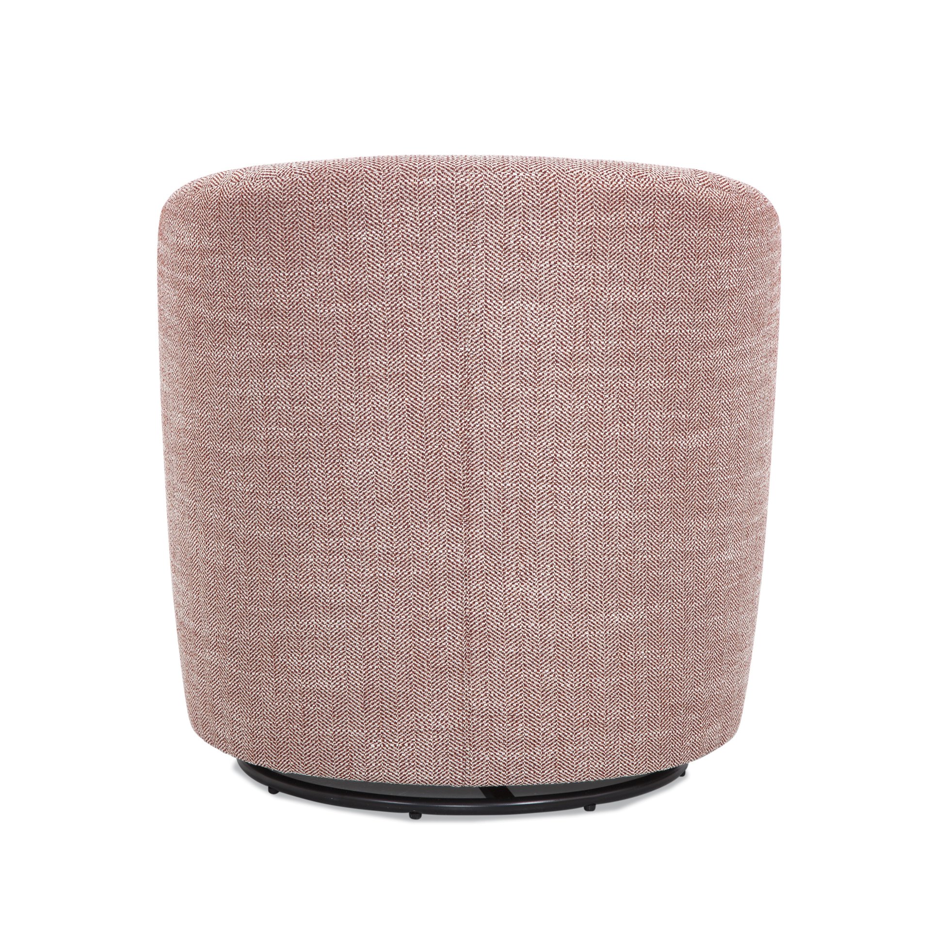 Lainey - Swivel Barrel Chair Polyester Fabric - Red - Image 4