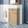 Bathroom Vanity With Reversible Resin Sink, Cabinet & Zinc Alloy Handles - Wood - Image 5