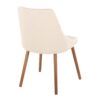 Giovanni - Contemporary Dining Chair (Set of 2) - Walnut / Cream - Image 4