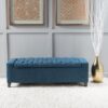 Guernsey - Ottoman Fabric Storage With Tufted Top - Navy Blue - Image 4