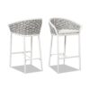 Rowan - Rope Barrel Low Back Patio Counter Stool (Set of 2) - Optic White - Image 11