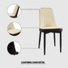 Modern Dining Chair (Set of 2) With Cushions And Metal Legs - Beige / Black - Image 14