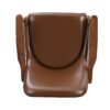 Accent Chair With Cushioned Seat, Brass Tipped Legs - Dark Brown - Image 14