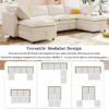 Versatile 6 Piece Modular Sofa Bed With Storage, Stylish Faux Double Layer Cushions, Comfortable & Durable Design, Perfect For Any Living Space - Beige - Image 9