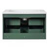 Wall Mounted Bathroom Vanity With Resin Sink, Floating Bathroom Storage Cabinet With 2 Drawers, Bathroom Cabinet - Green - Image 15