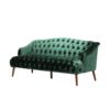 Comfy 3 Seat Sofa With Wooden Legs, For Living Room And Study - Emerald - Image 5