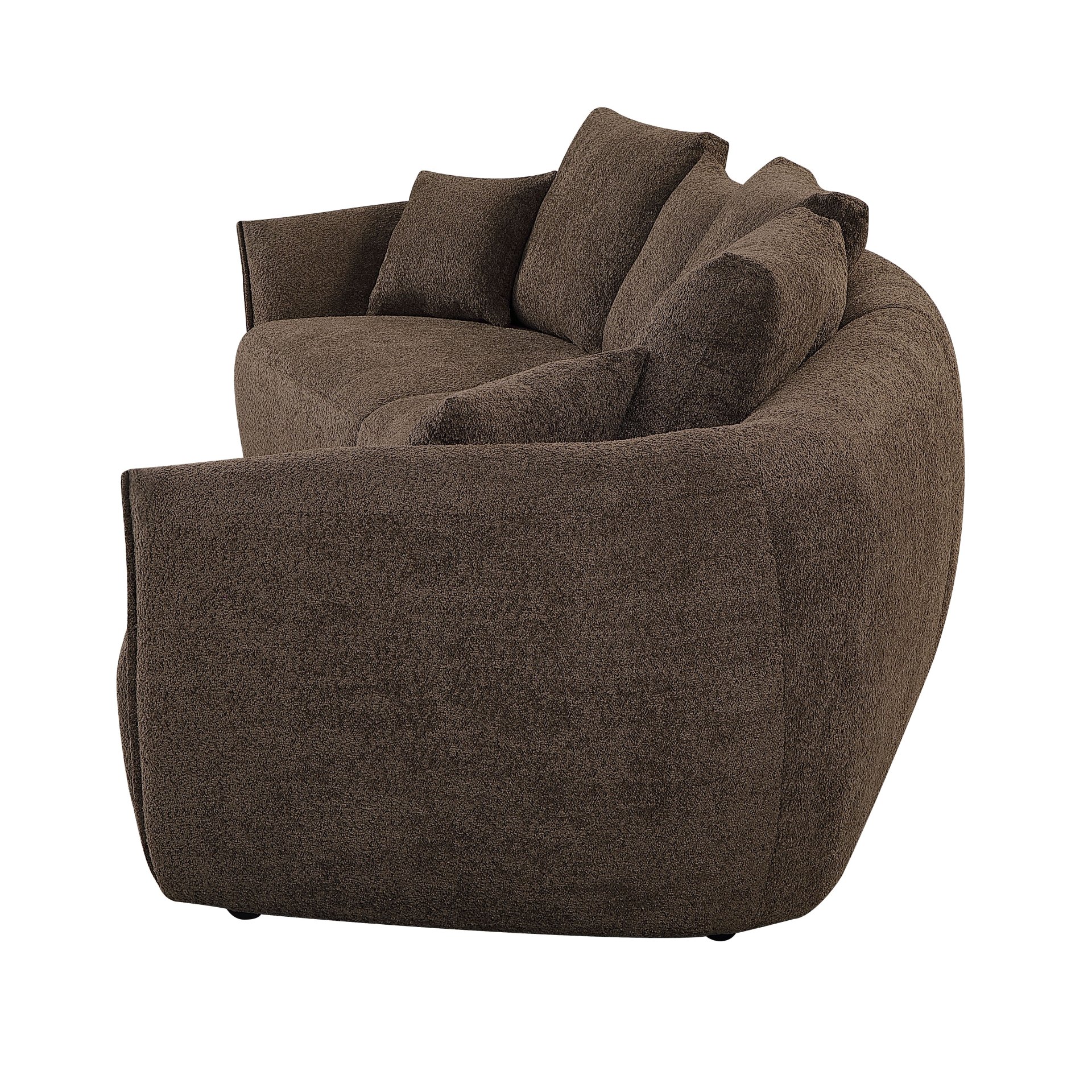 Bash - Anthology Boucle Sofa With Pillows - Brown - Image 9