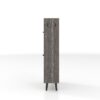Farmhouse Shoe Storage Cabinet With Barn Door Design, 2 Flip Drawers, Hooks - Dark Oak - Image 20