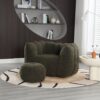 Soft Bean Bag Chair With High Resilient Foam (Chips) - Olive Green - Image 17
