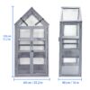Mini Greenhouse Kit, Outdoor Small Green House, Wood, Plant Stand For Indoor Garden & Patio Balcony Apartments Porch Terrace Outsid Accessories, Uv-Resistant - Gray - Image 3