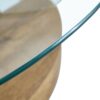 Contemporary Artistic Double Layer Coffee Table Marble And Wood Grain Collision - Transparent / White - Image 12