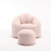 Bedding Bean Bag Sofa Chair High Pressure Foam Bean Bag Chair Adult Material With Padded Foam Padding Compressed Bean Bag With Footrest - Pink - Image 25