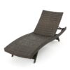 Salem - Wicker Chaise Lounge Chair Set With Faux Rattan Material - Mocha - Image 10