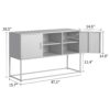Modern Sideboard Buffet With Plenty Of Storage Space, Anti-Tilt Mechanism, Elegant Handles, Silent Magnetic Closures And Eco-Friendly Finishes For Kitchen, Dining Room, Bed Room And Living Room - White - Image 3
