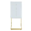 Luxury Simple Arch Chair (Set of 2) High Resilience Dining Chair With Arched Metal Legs Material - White / Black - Image 10