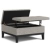 Dover - Multifunctional Lift Top Coffee Table Storage Ottoman - Gray - Image 3