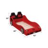 Colen - Twin Car Bed With LED - Red - Image 7