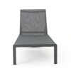 Outdoor Chaise Lounge Chair, Aluminum Adjustable Outside Chair For Pool Patio Beach Yard, All Weather Use UV Resistant 400Lbs Weight Capacity - Gray - Image 5