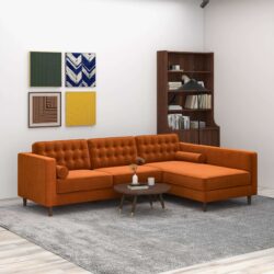 Christian - Sectional Sofa Right Facing - Burnt Orange