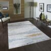 Textures - 2'7" X 7' Area Rug Polypropylene - Multi / White - Image 4