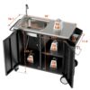 Outdoor Grill Cart With 304 Stainless Steel Sink And Cabinet - Black / Silver - Image 3