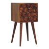 Mini Cube 2 Drawer Nightstand - Chestnut - Image 11