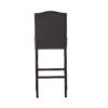 Bar Stools (Set of 2), Upholstered Barstools Armless, Rubber Wood Leg - Brown - Image 10