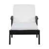 Jason - Chaise Lounge Adjustable Acacia Wood Outdoor Furniture - Black White - Image 12