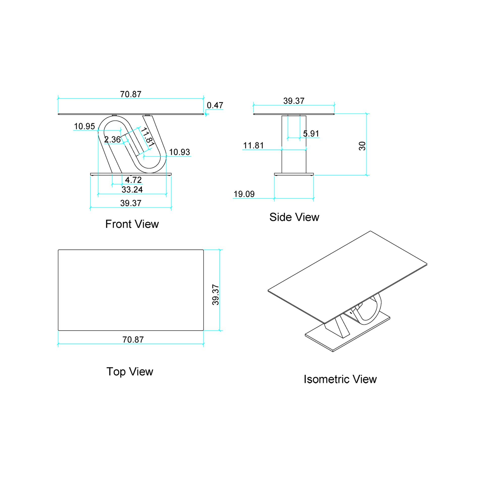 Tony - Dining Table - Brown / Beige - Image 3