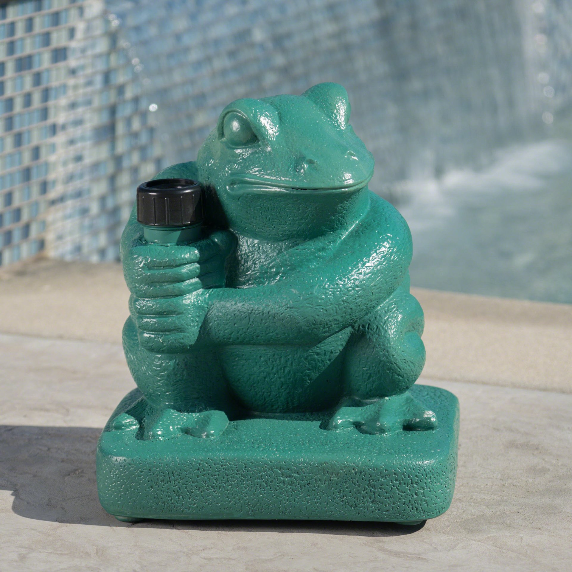 Whimsical - Frog Neptune Umbrella Base Concrete - Green - Image 20