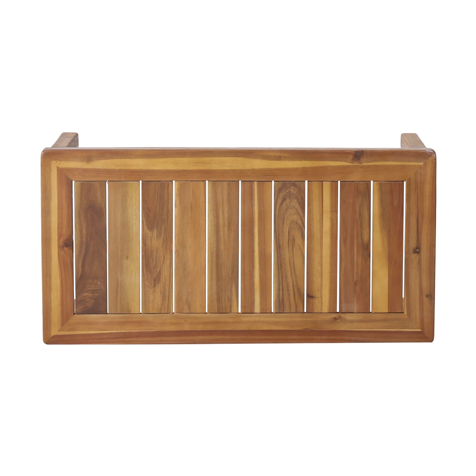 Acacia Wood Loveseat And Coffee Table Set With Cushions - Brown - Image 17