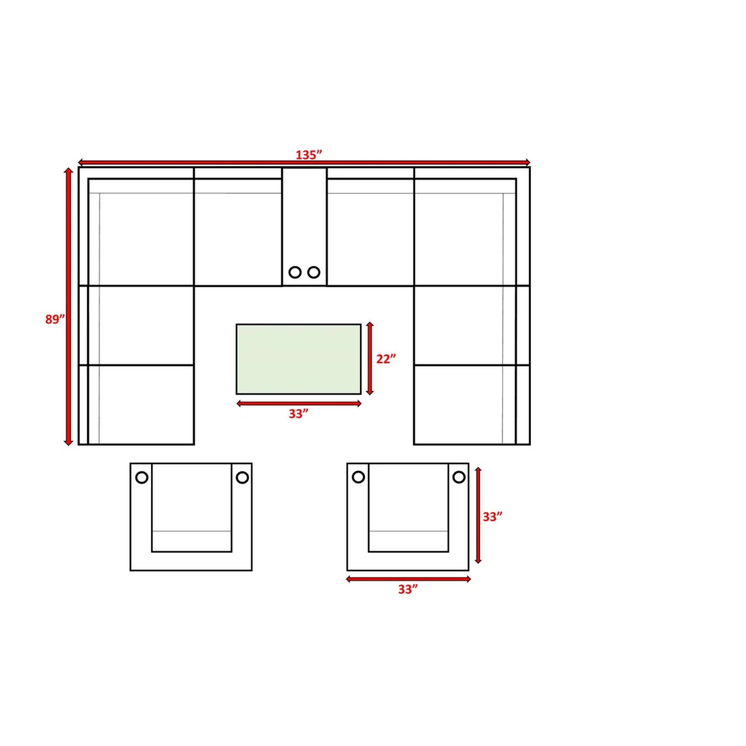 Patio 12 Piece Outdoor Seating Group With Cushions - Gray Mix - Image 10