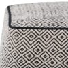 Brynn - Square Pouf - Patterned Black / Natural - Image 2