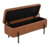 Daniella - Contemporary Storage Bench - Black / Camel - Image 2
