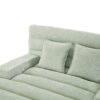 Chaise Bed Lounge Sofa Chair With Adjustable Backrest And LED Light Strip - Green - Image 14
