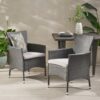 Dimensional Outdoor Dining Chair With Cushion Seat And Iron Frame (Set of 2) - Gray - Image 9