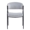 Modern Upholstered Dining Chairs With Metal Legs - Gray - Image 6
