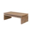 Modern Wood Coffee Table Rectangular Living Room Center Table With Floating Top Design - Natural / Natural Wood / Natural Wood Wash / Natural / Rustic / Wood - Image 6