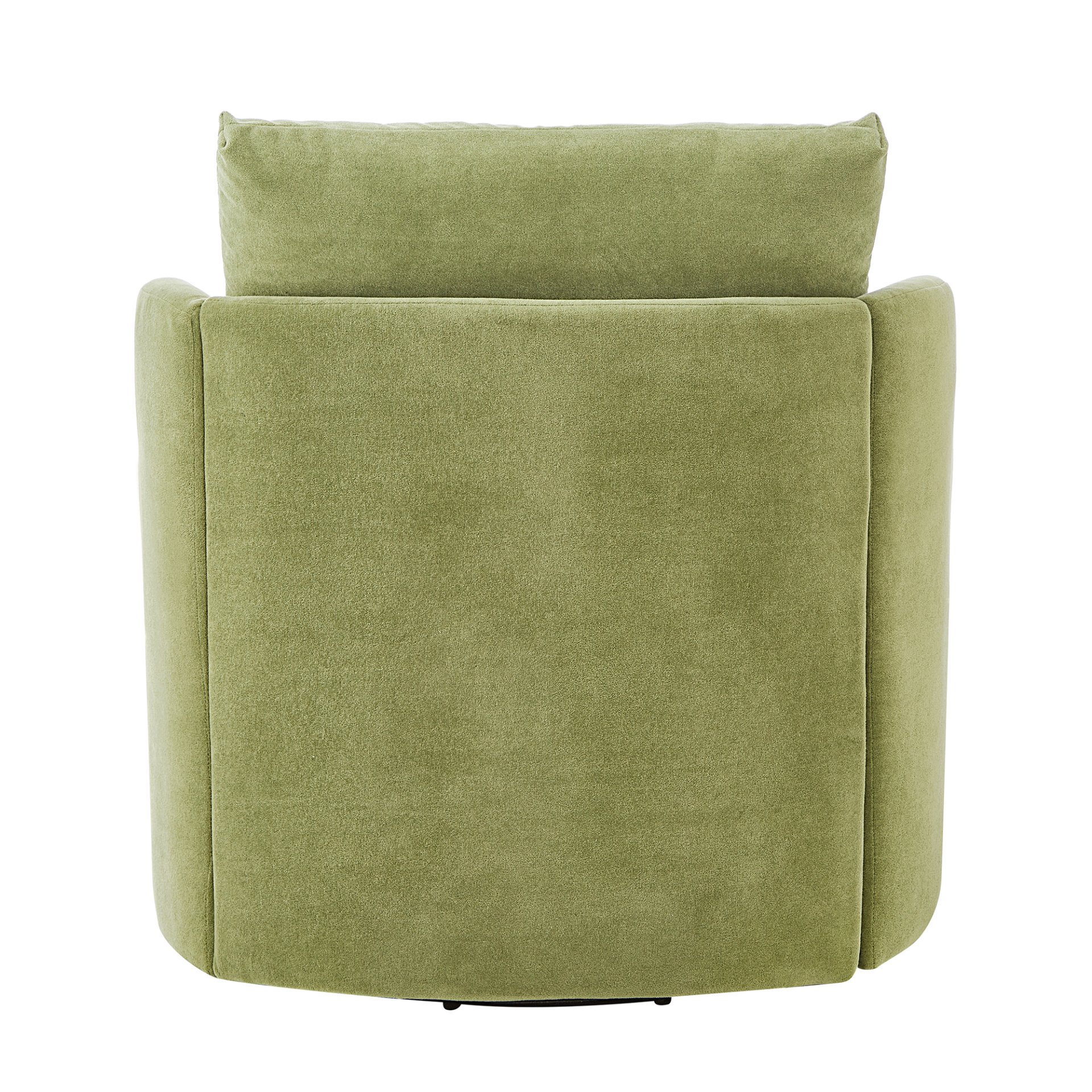 360° Swivel Chair, Accent Barrel Armchair, Upholstered With Curved Design - Green - Image 15