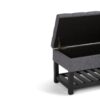 Saxon - Storage Ottoman Bench - Slate Gray - Image 6