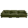 Modern Extra Large 3 Seat Sofa With Cloud Like Comfort - Olive Green - Image 12