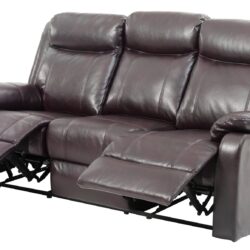 Double Reclining Sofa - Dark Brown