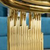 Double Layer Tempered Glass Top Stainless Steel Round Coffee Table For Living Room - Gold / Black - Image 9