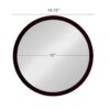Circle Wall Mirror With Wooden Frame And Walnut Finish, Wall Mirror For Living Room Dining Room - Brown - Image 8