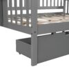 Full Size Daybed With 2 Drawers, Slat Support - Gray - Image 4