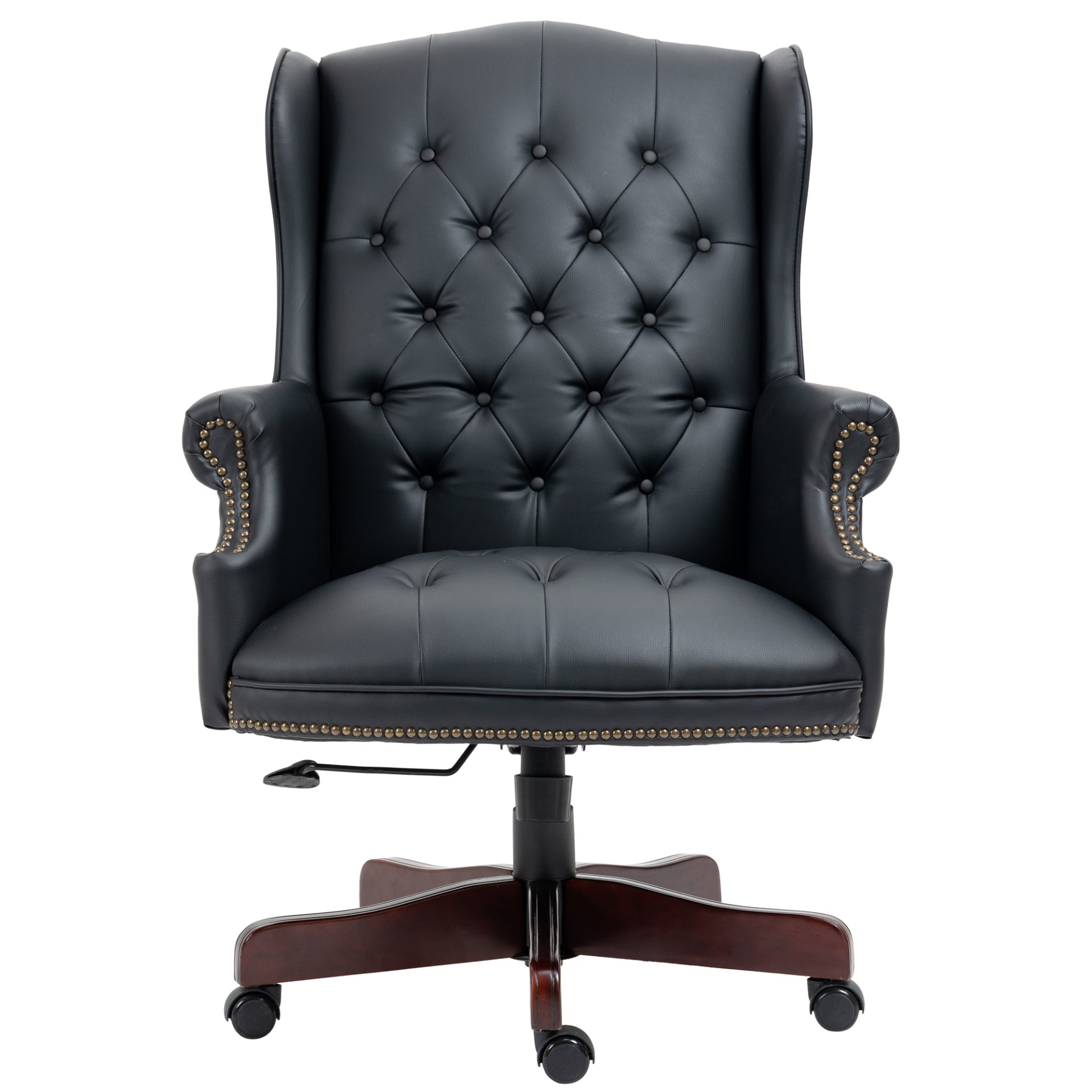 Executive Office Chair, High Back Reclining Comfortable Desk Chair With Smooth Glide Caster Wheels - Black - Image 4