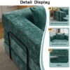 Convertible Floor Sofa Bed With Fixed Shape Frame, Boneless Modular Sectional Sofa, For Living Room - Dark Green - Image 6
