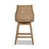 Bahama - Cane High Back Swivel Counter Stool With Recessed Arms Textured Weave - Taupe Beige - Image 5